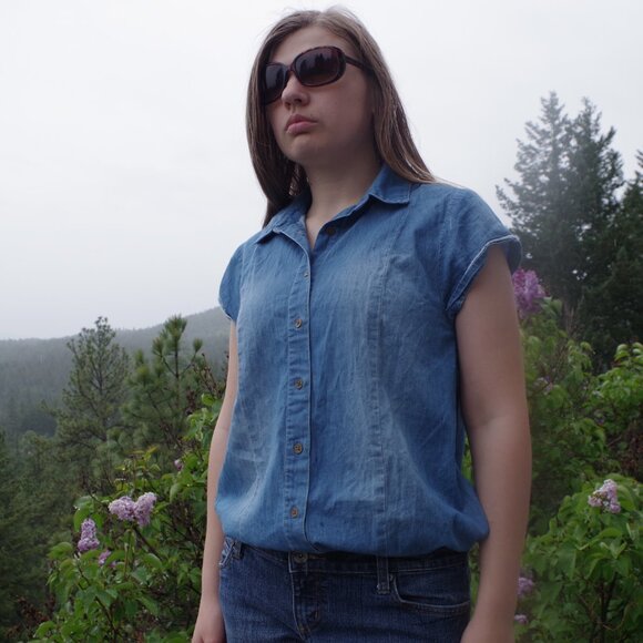 High End Ladies Jean Shirt Size 36 - Picture 4 of 4